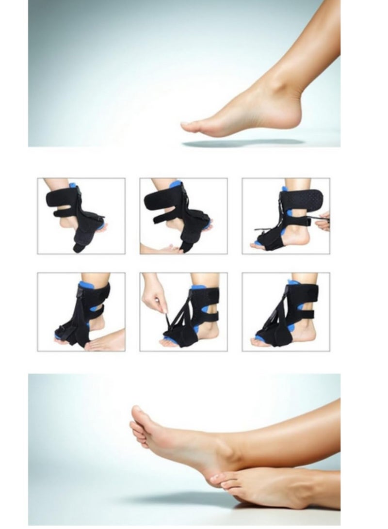 Generic Adjustable Plantar Fasciitis Night Splint Foot Drop Orthotic Brace for Pain Relief Heel Ankle Arch Support Dorsal Night Foot Splint with Elastic Strap for Plantar Fasciitis Ligament Foot Care  - Image 5