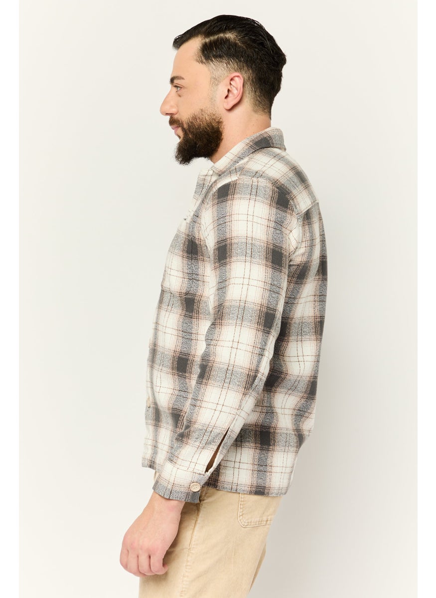 ESPRIT Men Regular Fit Plaid Casual Shirt, Multicolor  - Image 3