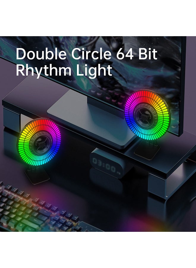 Generic - E-commerce Source Explosions RGB Rhythm Light 64-bit Round Pickup Light Car Game Computer-Light Color:Round 64-bit Plug-in Model - Image 1