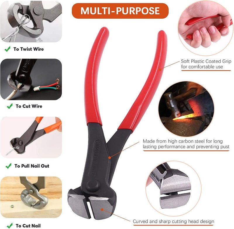 Tanstic 4Pcs Nail Puller and Staple Remover Tool Set, Including 7'' End Cutting Plier, Tack Lifter, Carpet Remover for Furniture, Floor, Wall, Car, Photo, Frame, Wooden Case, Carton - Image 5