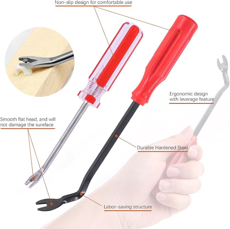 Tanstic 4Pcs Nail Puller and Staple Remover Tool Set, Including 7'' End Cutting Plier, Tack Lifter, Carpet Remover for Furniture, Floor, Wall, Car, Photo, Frame, Wooden Case, Carton - Image 4