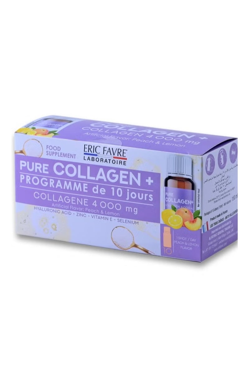 Eric Favre Collagen Food Supplement Peach & Lemon Flavor 10 Ampoules - Image 2