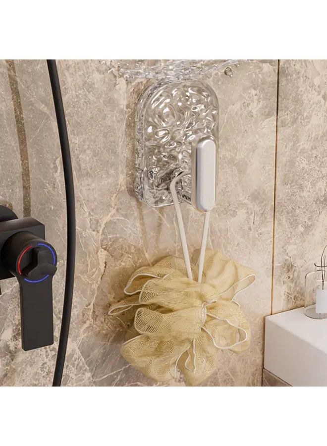 9 قطع خطافات حائط عصرية بدون حفر، بلاستيك شفاف ملمس، تركيب سهل بدون تلف - Image 2