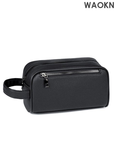 Men's business cowhide handbag, portable large capacity wallet, with multi compartment handbag, multi-functional wallet with wristband handbag, convenient to carry waterproof leather fabric handbag, soft leather material design is fashionable and simple.