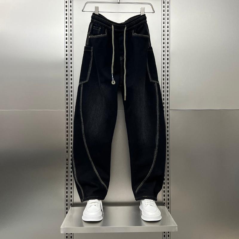 Unisex Classic Denim Jeans Loose Fit Daily Outdoor Wear - Image 3