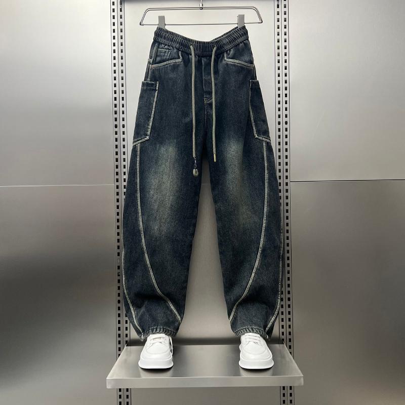 Unisex Classic Denim Jeans Loose Fit Daily Outdoor Wear - Image 2
