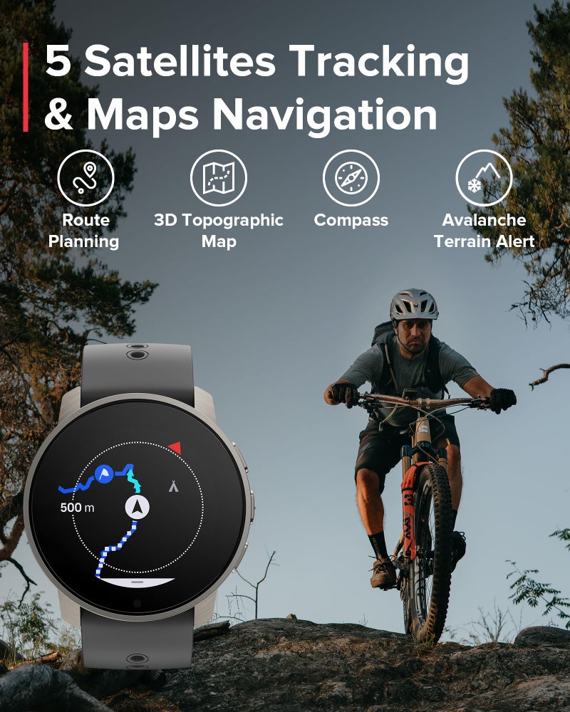 Suunto ساعة رياضية SUUNTO 9 Peak Pro GPS، عمر بطارية يصل إلى 30 يومًا، ساعة متعددة الرياضات 95+ مع تحليل تمارين التدريب، دعم متقدم للصحة والتعافي، قياس معدل ضربات القلب في المعصم، تيتانيوم رمادي - Image 5