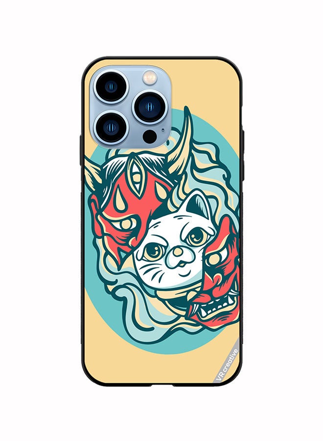 VR CREATIVE Protective Case Cover For Apple iPhone 13 Pro Cat In Mask Design Multicolour - Image 1