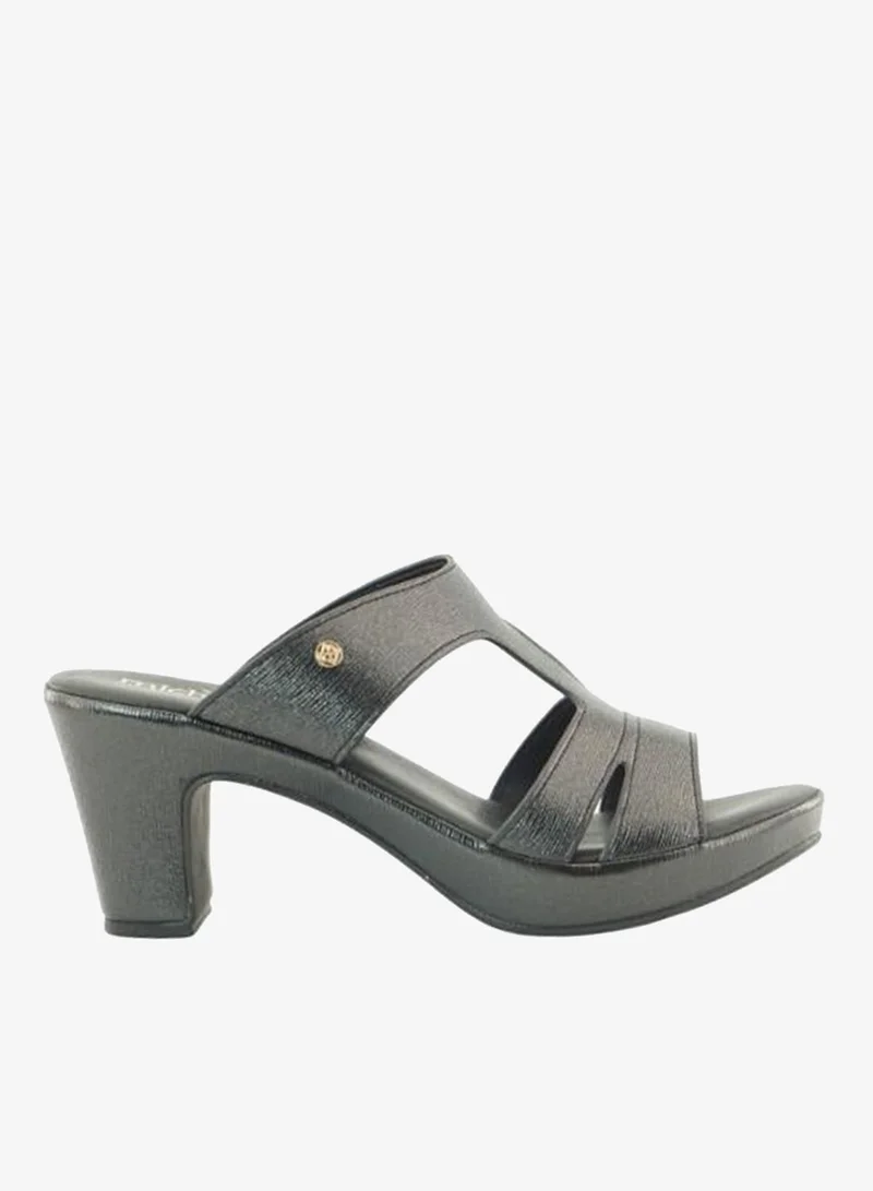 Michelle Morgan Black 092-3101 Michelle Morgan Ladies Mid Heel Sandals 514ZD099 Black for Women | Best Price UAE