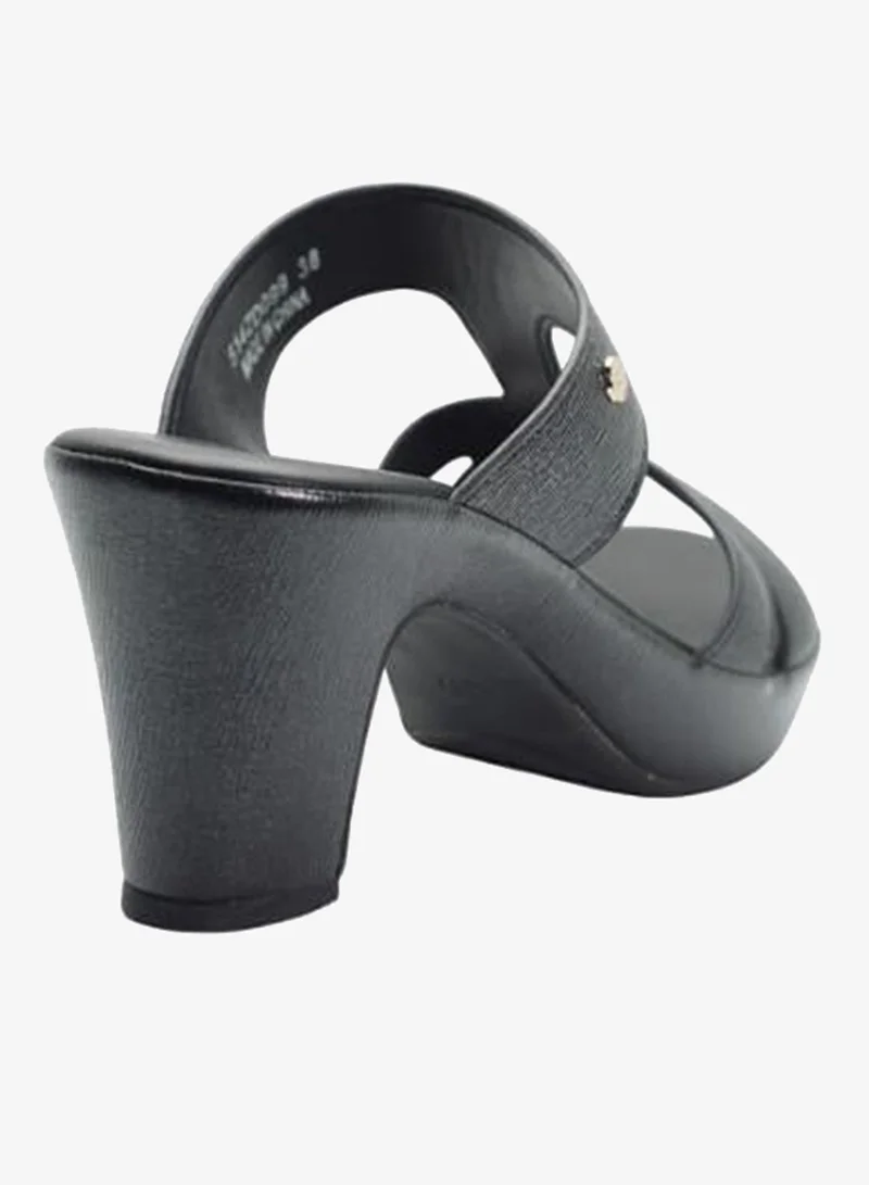 Michelle Morgan Black 092-3101 Michelle Morgan Ladies Mid Heel Sandals 514ZD099 Black for Women | Best Price UAE
