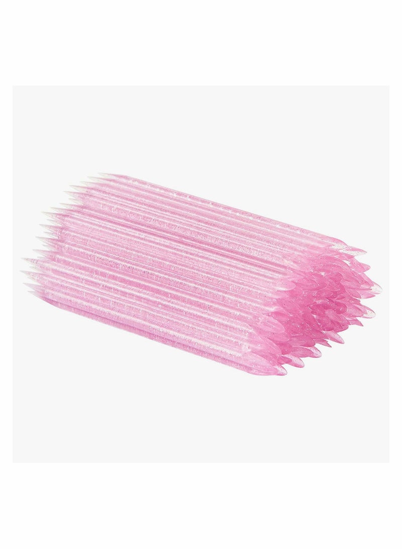 100 PCS Disposable Double-Sided Cuticle Pushers - Professional Nail Art Care Sticks for Salon & Home Use, Perfect for Women & Girls - Image 1