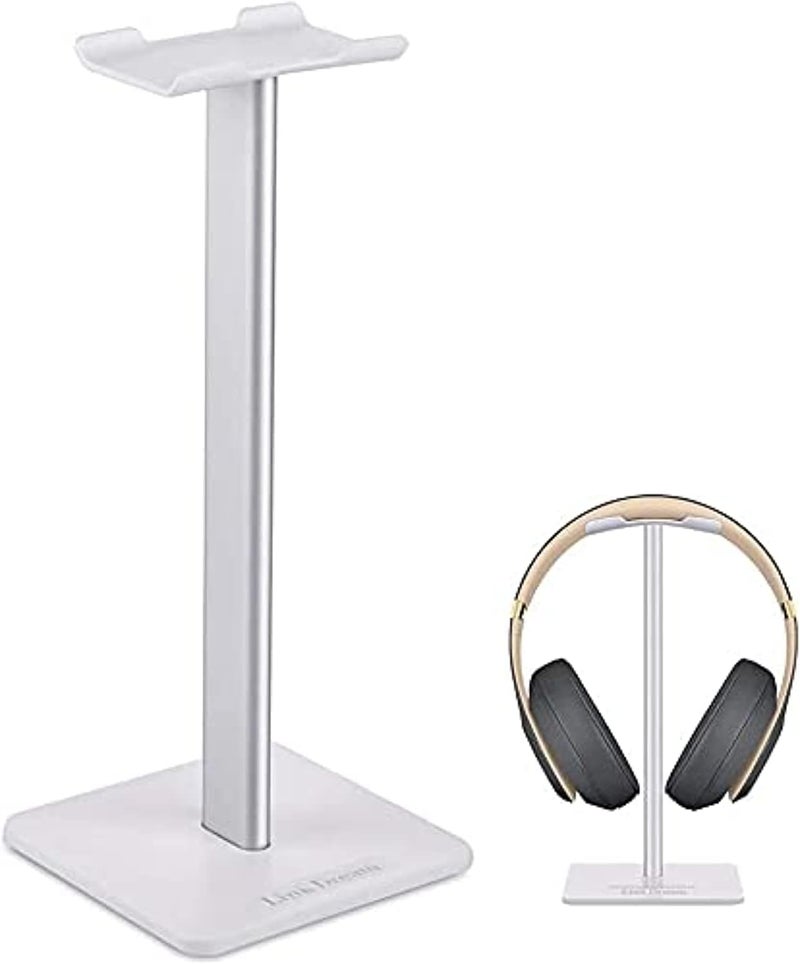 SENENQU Universal Headphone Stand White Gaming Headset Holder Portable TPU Material Earphone Display Rack with Flexible Headrest Anti-Slip Earphone Stand for Home Exhibition Center Store Use - Image 1
