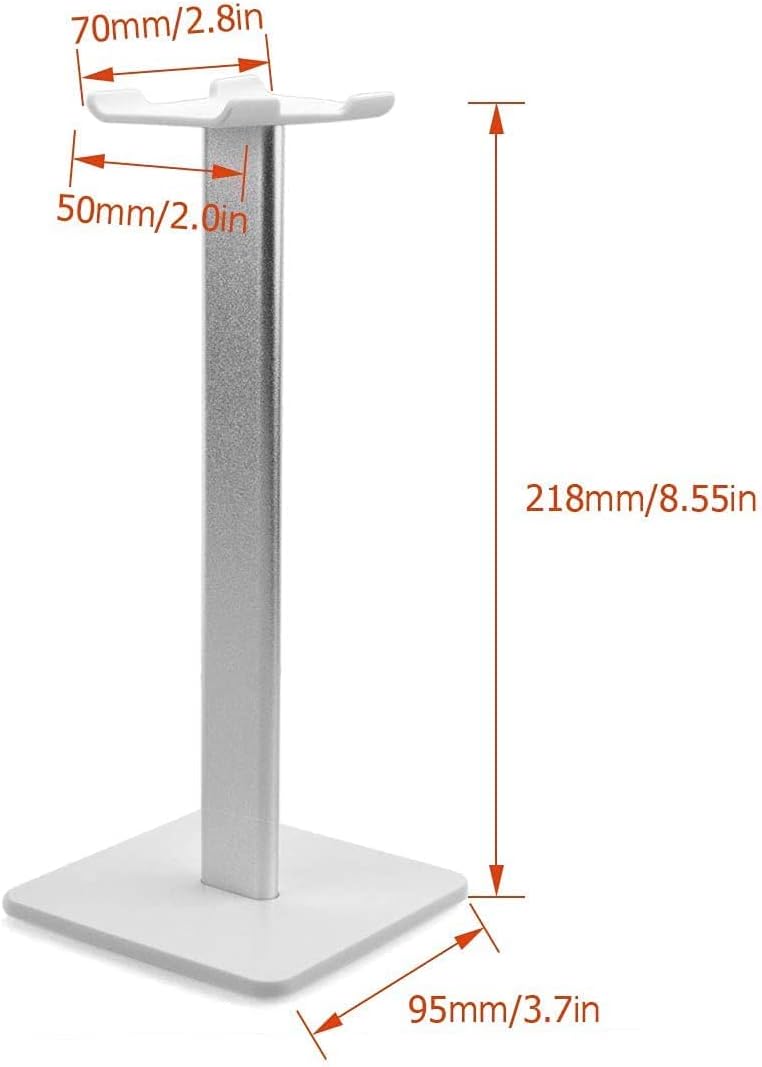 SENENQU Universal Headphone Stand White Gaming Headset Holder Portable TPU Material Earphone Display Rack with Flexible Headrest Anti-Slip Earphone Stand for Home Exhibition Center Store Use - Image 2