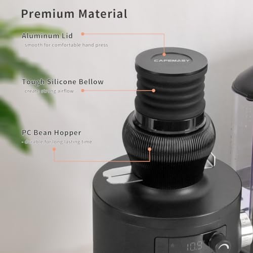 CAFEMASY Coffee Grinder Cleaning Tool Accessories Single Dose Hopper Air Bellow with Aluminum Lid Compatible for Mahlkonig X54 Espresso Coffee Grinder - Image 2