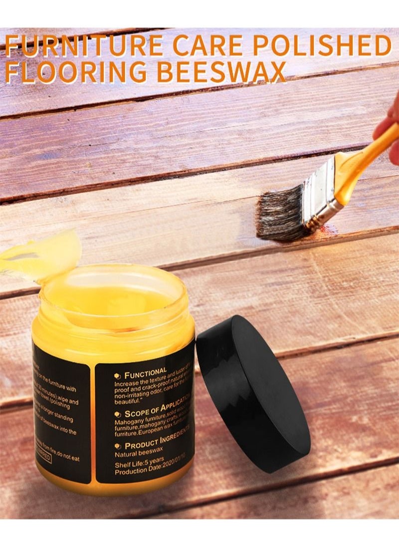 Aikanbo Wood Seasoning Beeswax, Natural Wood Wax Traditional Beeswax Polish for Furniture, Floors, Tables, Chairs, Cabinets  - Image 3