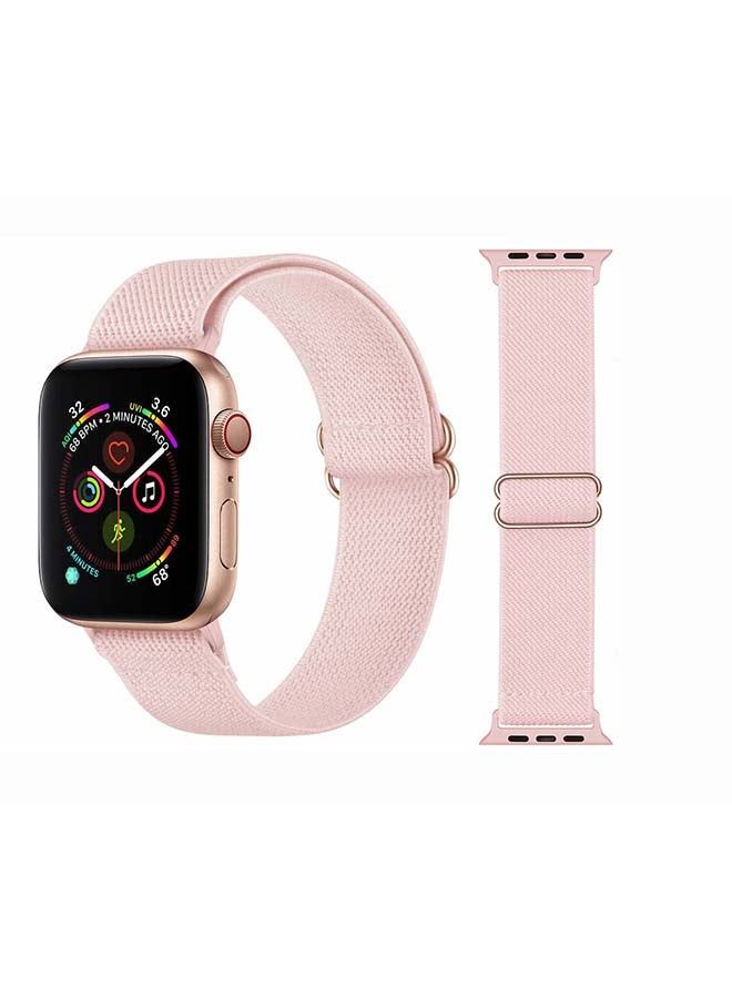 vesus Solid Adjustable Braided Solo Band for Apple Watch Series 6/SE/5/4/3/2/1 40/38mm Pink