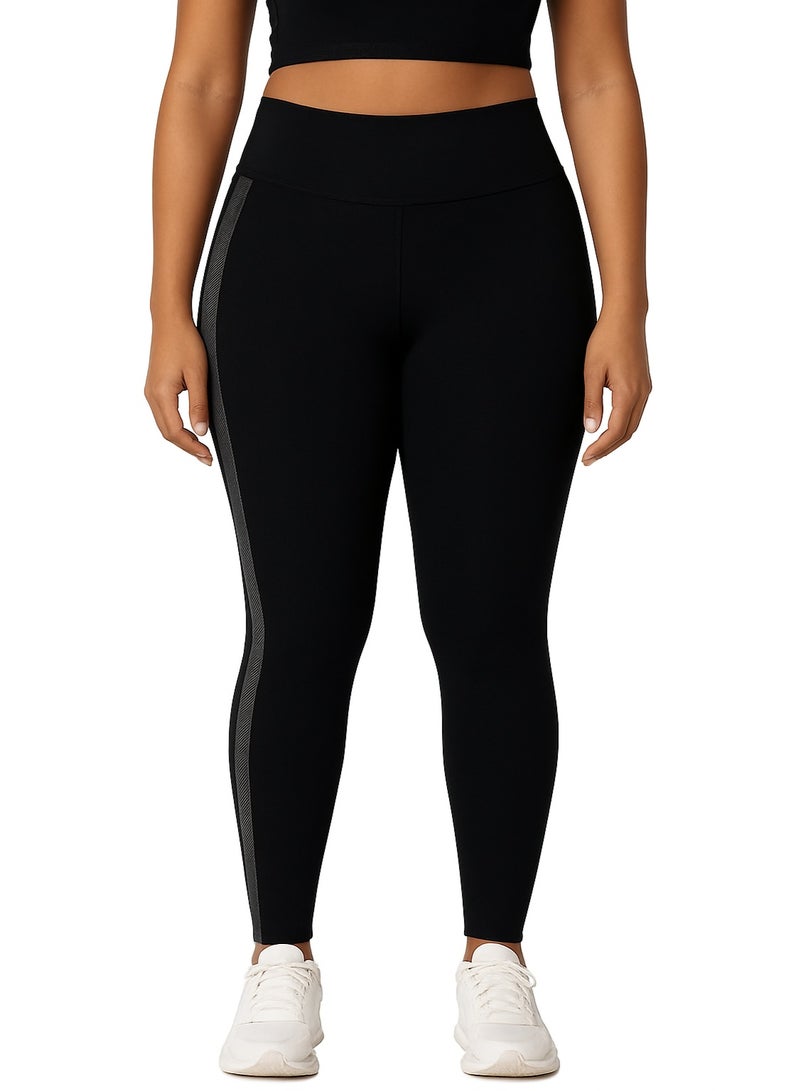 Soft Steps Women's High Waist Black Leggings – Slim Fit Stretch Pants - Image 2