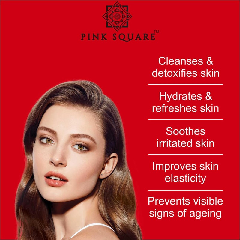 Pink Square Rose Face Toner Refreshing Face Mist  Toner  Toner for Hydrating Skin  AlcoholFree Mist  toner for open pores Tightening Pack of 1 of 100 ML - Image 3