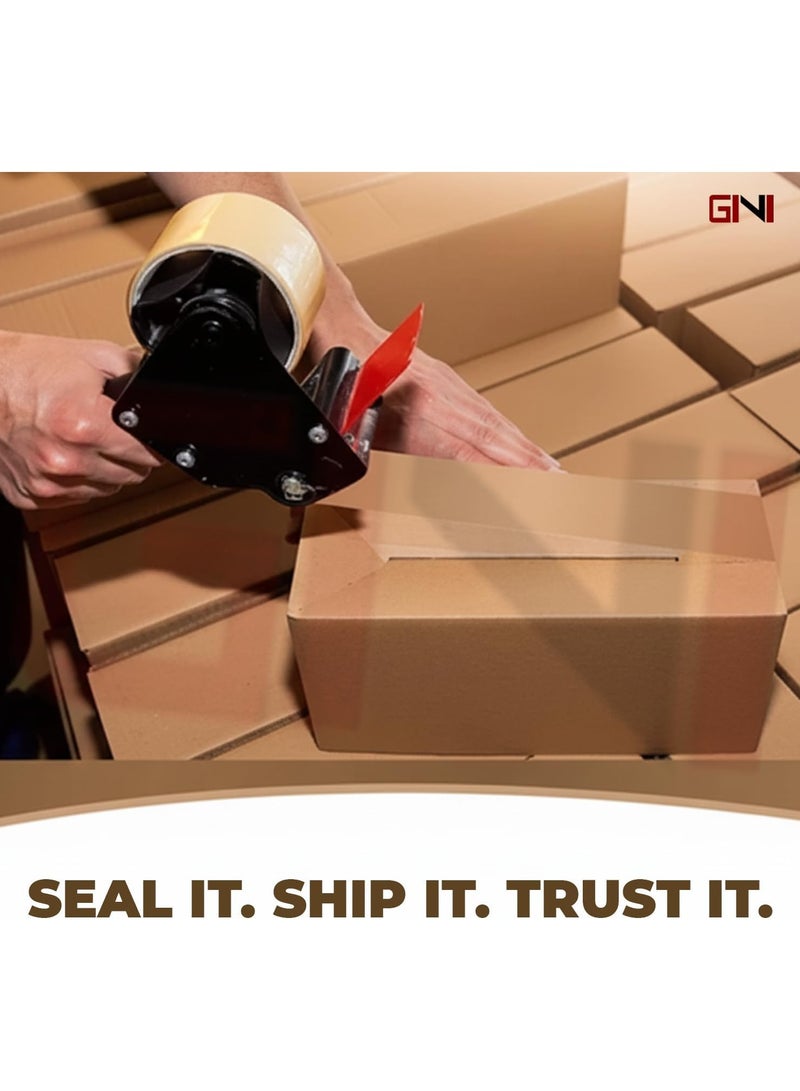 جيني شريط تغليف بني من جيني | 48 مم × 50 ياردة شريط تغليف قوي شديد التحمل لصناديق الطرود، وصناديق النقل، والأكياس البريدية الكبيرة، والاستخدام المكتبي [لفة واحدة] - Image 4