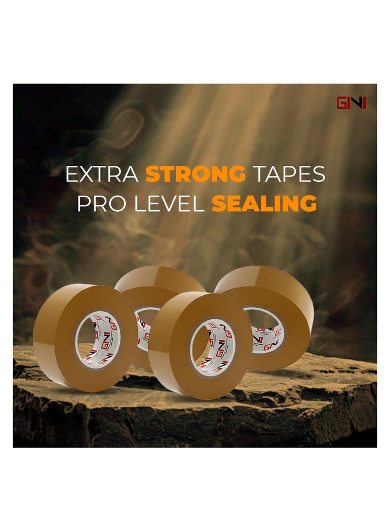 جيني شريط تغليف بني من جيني | 48 مم × 50 ياردة شريط تغليف قوي شديد التحمل لصناديق الطرود، وصناديق النقل، والأكياس البريدية الكبيرة، والاستخدام المكتبي [لفة واحدة] - Image 5