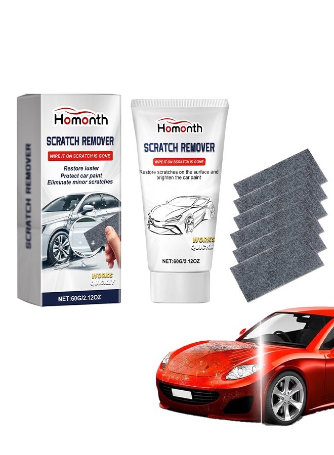 Homonth Nano Sparkle Cloth Car Polish Scratches Remover, 6PCS Multi-Purpose Nano Magic Cloth Easy to Repair Small Scratched Water Spots Scratch Car Remover for All Car - Image 1