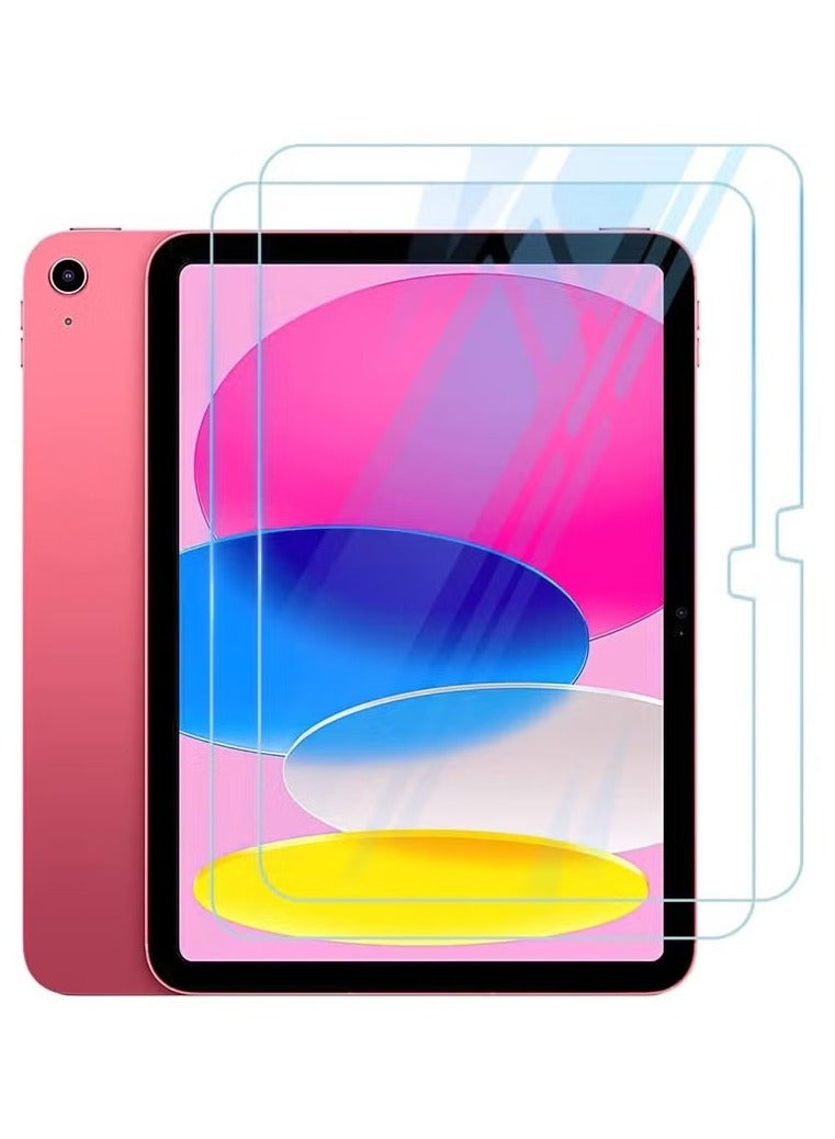 Screen Protector Compatible With iPad 10th Generation 10.9 Inch iPad 10 (2022 Released) / iPad 11th Generation (A16) 10.9 Inch 2025 Tempered Glass Film 2.5D Edge HD Clarity Apple Pencil Compatible- 2 Pack 