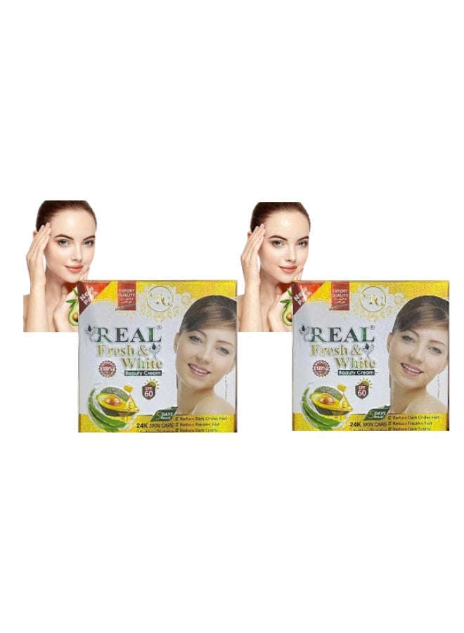 Real Fresh and White Beauty Cream 2 Pieces - Image 1