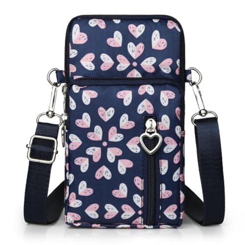 JANKS Universal Small Crossbody Bag for Women, Nylon Mini Phone Wallet Shoulder Bag Arm Bag Side Cell Phone Purse Over the Shoulder Purse Travel Pouch for Women - Image 1