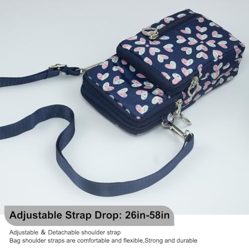 JANKS Universal Small Crossbody Bag for Women, Nylon Mini Phone Wallet Shoulder Bag Arm Bag Side Cell Phone Purse Over the Shoulder Purse Travel Pouch for Women - Image 4