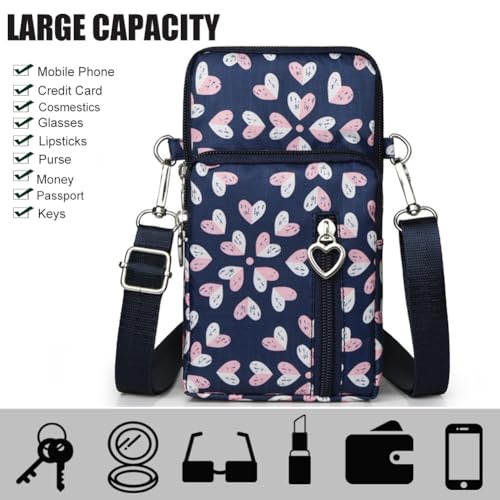 JANKS Universal Small Crossbody Bag for Women, Nylon Mini Phone Wallet Shoulder Bag Arm Bag Side Cell Phone Purse Over the Shoulder Purse Travel Pouch for Women - Image 5