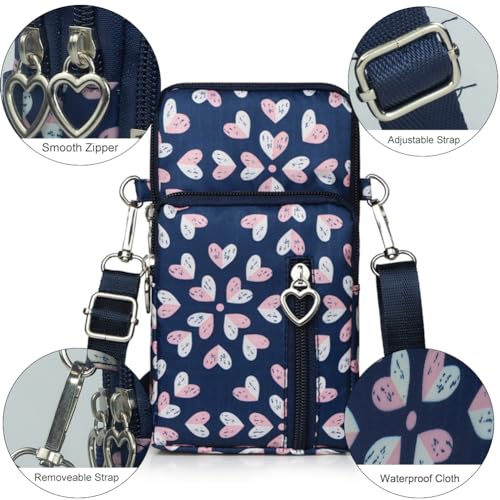 JANKS Universal Small Crossbody Bag for Women, Nylon Mini Phone Wallet Shoulder Bag Arm Bag Side Cell Phone Purse Over the Shoulder Purse Travel Pouch for Women - Image 3