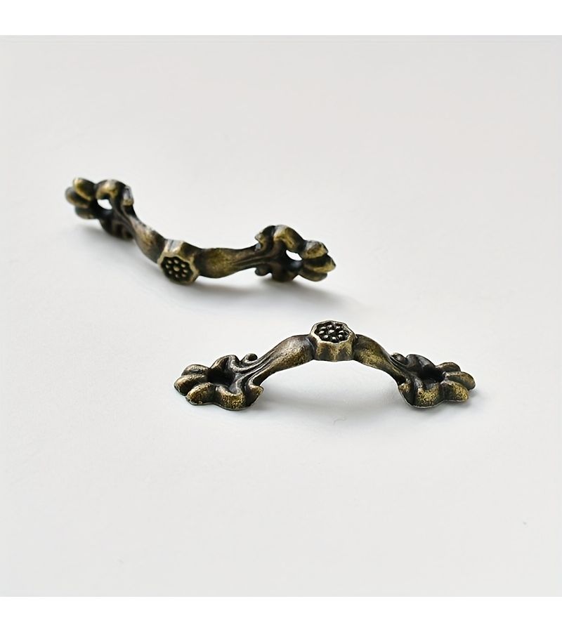 10 Pcs Bronze Antique Arch Mini Handles With Screws For Drawer Jewelry Box Window Decoration Hardware - Image 3