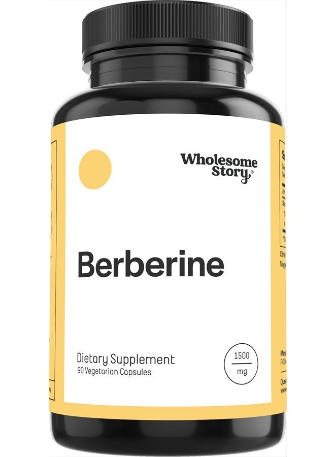 Wholesome Story Berberine Supplement 1500mg 90 Vegetarian Capsules