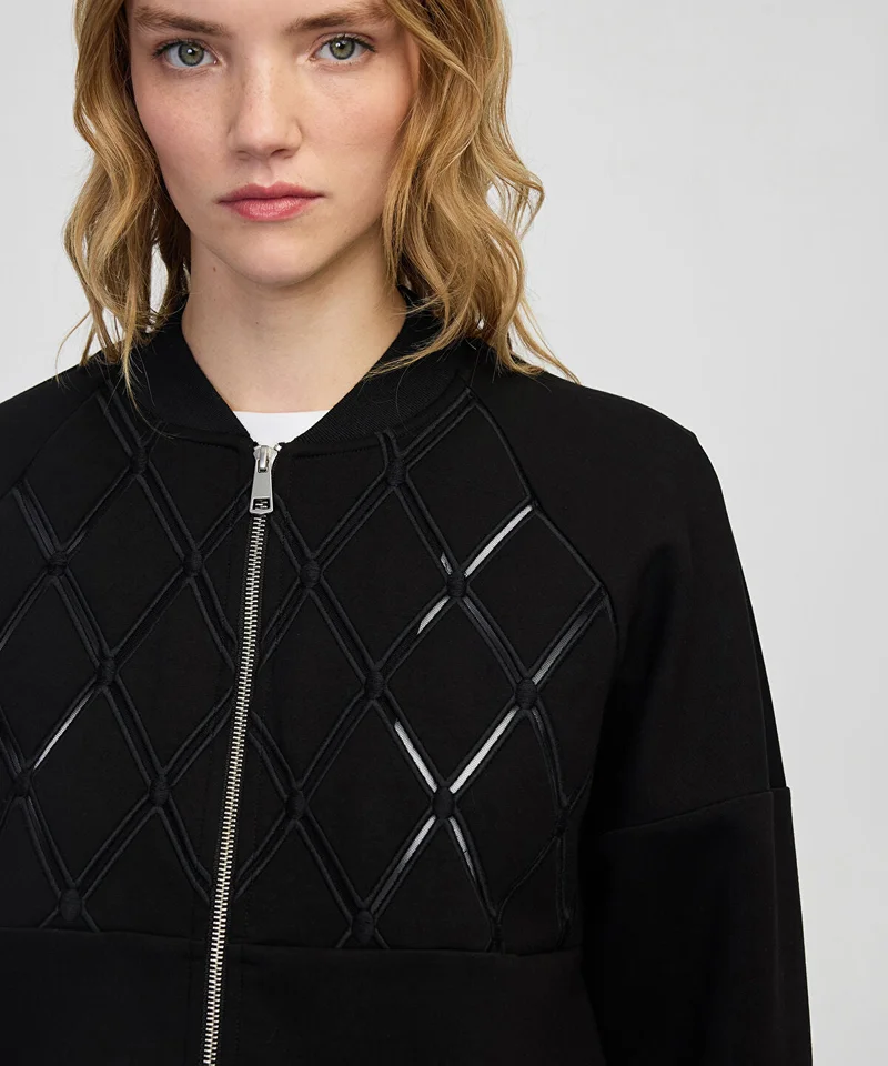 Ipekyol Embroidered Zip-Up Sweatshirt
