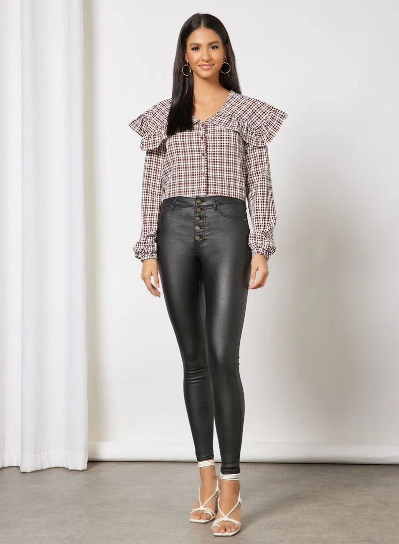 NOISY MAY Oversized Collar Shirt