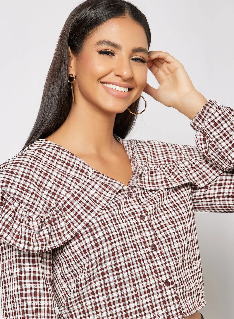 NOISY MAY Oversized Collar Shirt