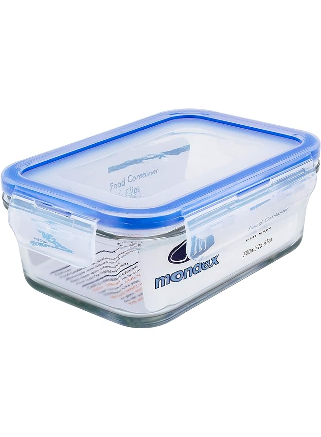 Mondex Glass Food Storage Container With Blue Lid Cmn0096 - Image 1