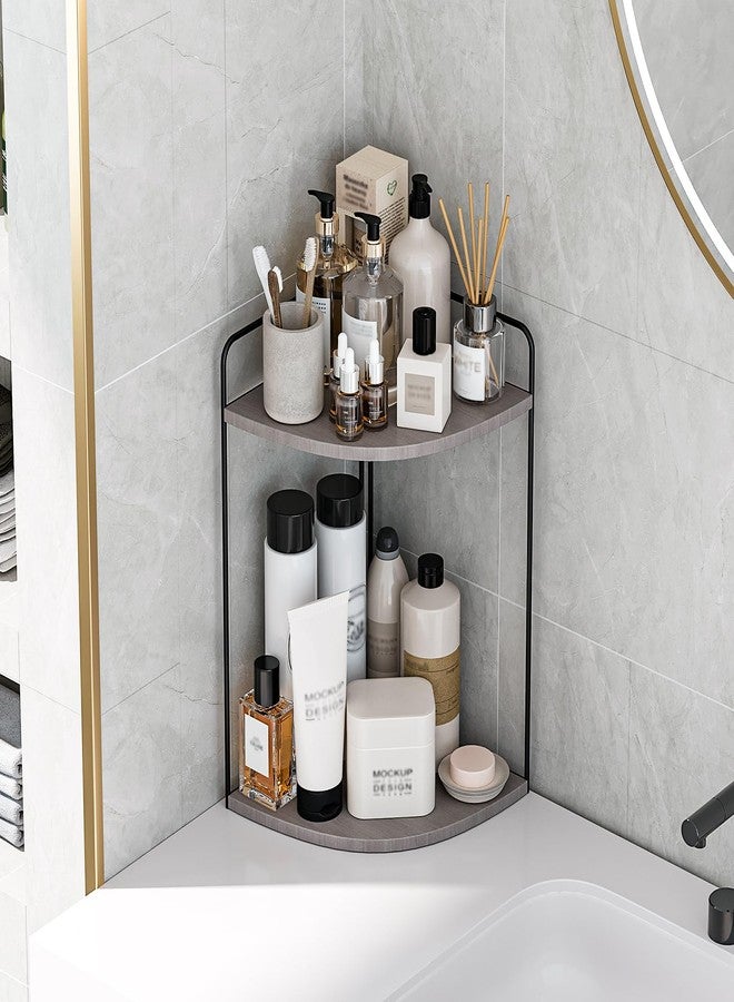 Forest Angle Bathroom Counter Organizer,Countertop Organizer,Vanity Organizers,Bathroom Storage,Bathrooms Sink Organizers,Counter Shelf,Corner Counter,Corner Shelves(Black-Grey) - Image 3