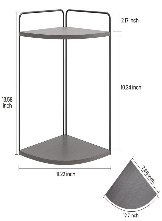 Forest Angle Bathroom Counter Organizer,Countertop Organizer,Vanity Organizers,Bathroom Storage,Bathrooms Sink Organizers,Counter Shelf,Corner Counter,Corner Shelves(Black-Grey) - Image 2