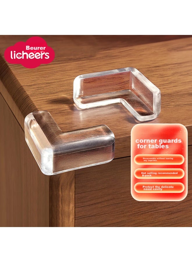 Licheers Corner Guards, Table Edge Protectors, Baby Safety Bumpers, Transparent Anti-collision Soft Corner Protectors For Coffee Tables, 8-pack - Image 1