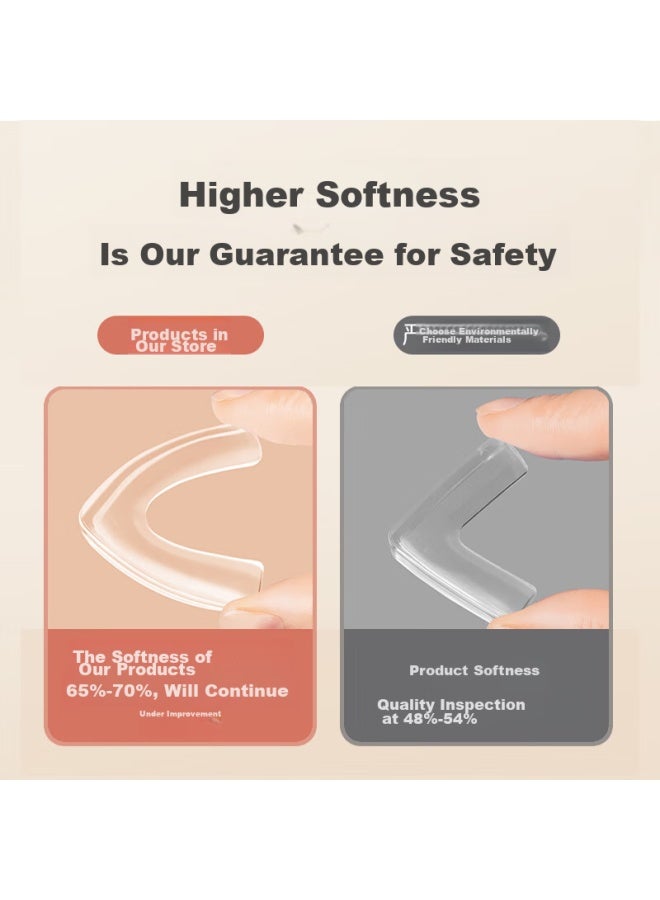 Licheers Corner Guards, Table Edge Protectors, Baby Safety Bumpers, Transparent Anti-collision Soft Corner Protectors For Coffee Tables, 8-pack - Image 3