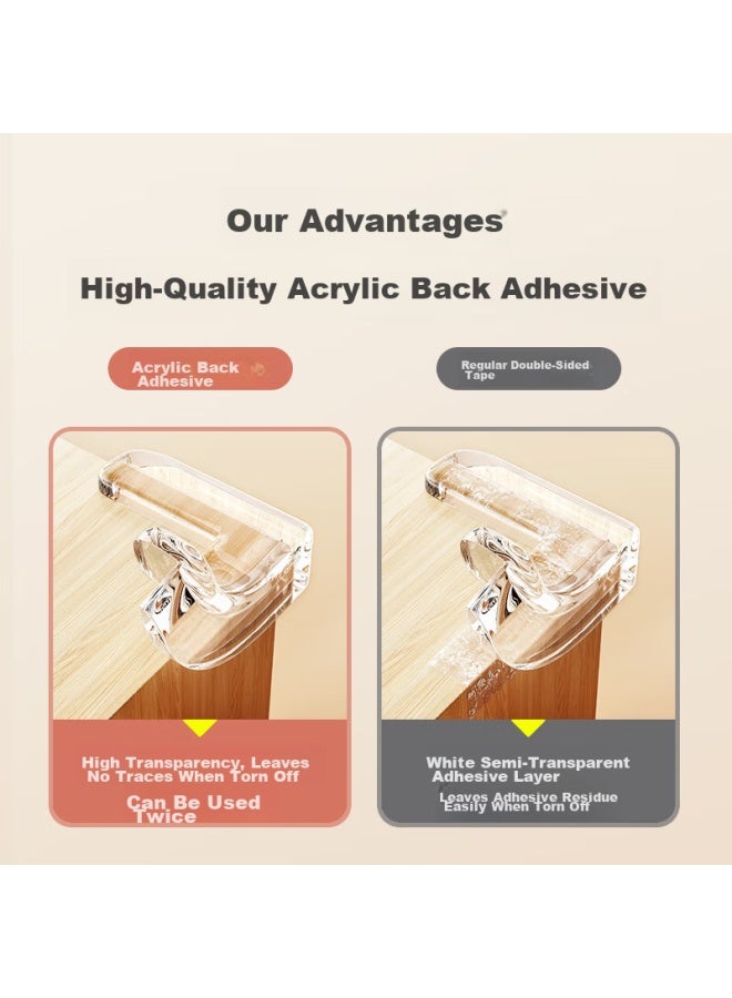 Licheers Corner Guards, Table Edge Protectors, Baby Safety Bumpers, Transparent Anti-collision Soft Corner Protectors For Coffee Tables, 8-pack - Image 2