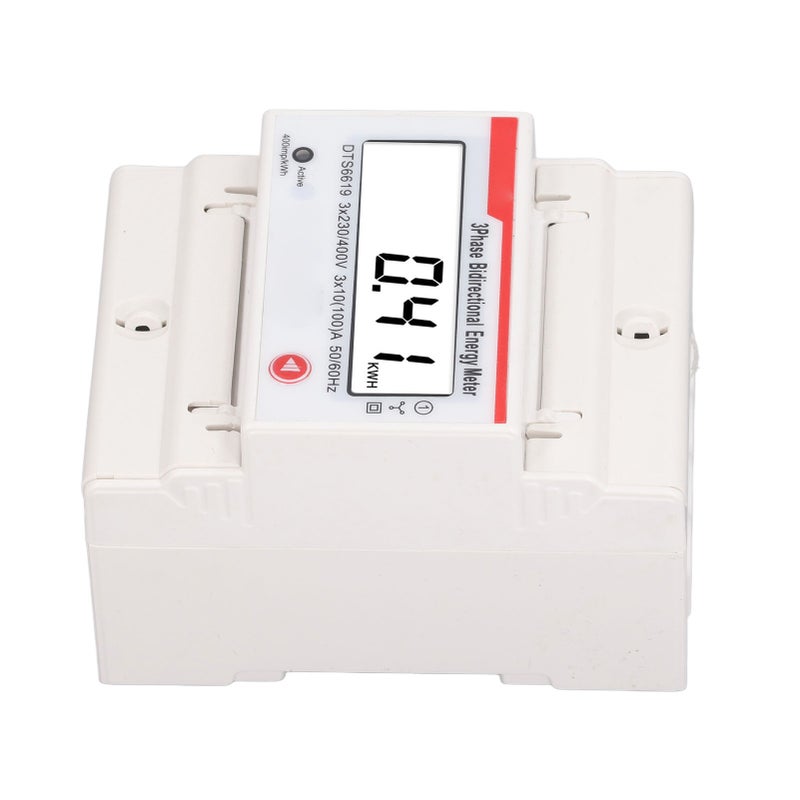 DIN Rail 3 Phase 4 Wire Energy Meter Multifunctional LCD Display Bidirectional Energy Meter 3 X 230V 400V 10 100 A - Image 1