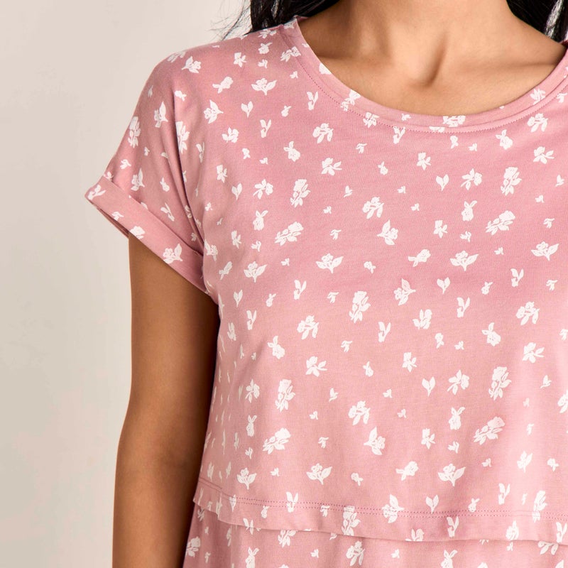 سبلاش فيڤ فستان حمل بطبعة زهور - Image 4