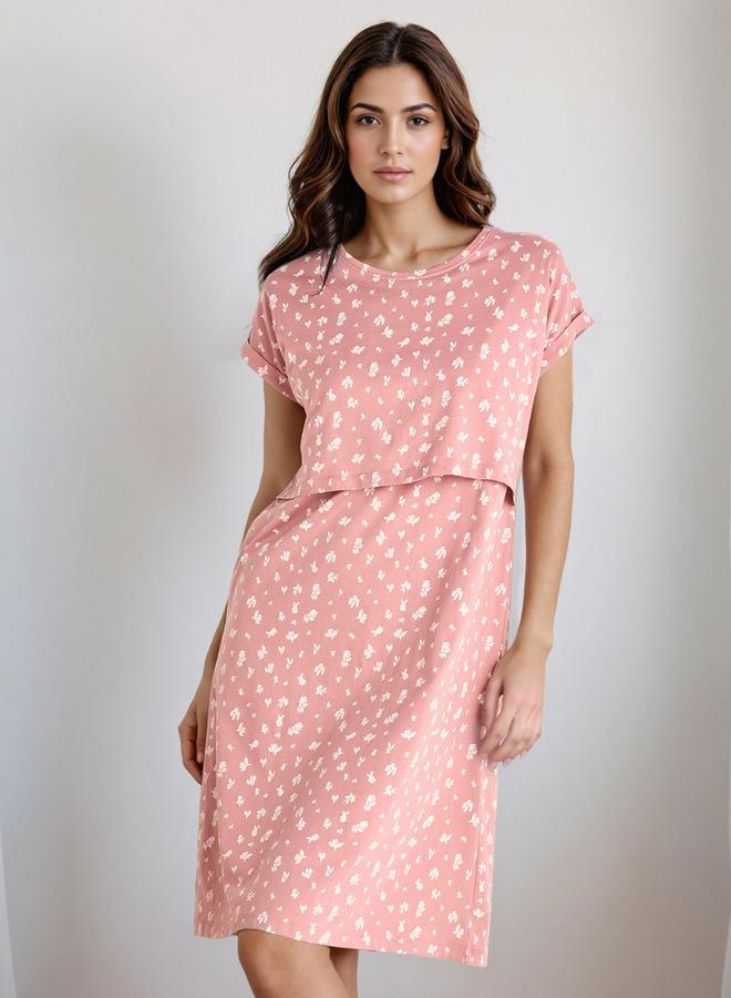 سبلاش فيڤ فستان حمل بطبعة زهور - Image 1