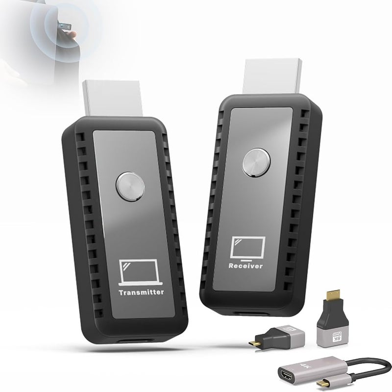 NALACAL Wireless HDMI Extender Kit - Transmitter & Receiver, Plug and Play, Portable Full HD Extension for Streaming Video & Audio From Laptop, for Monitoring - Image 1