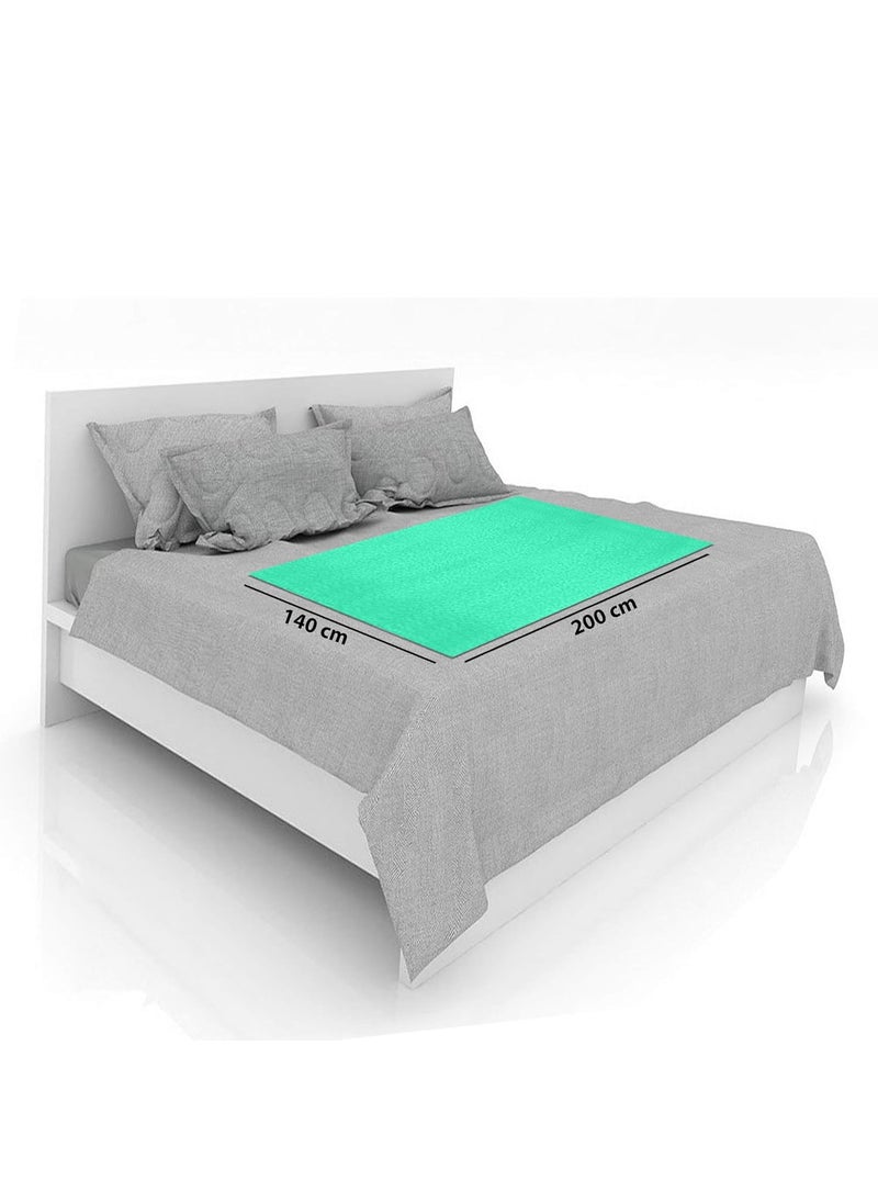 Polka Tots POLKA TOTS Waterproof & Reusable Baby Bed Protector Absorbent Mat Dry Sheet for New Born Infants (Mint, 140 X 200 CM, Extra Large)  - Image 5