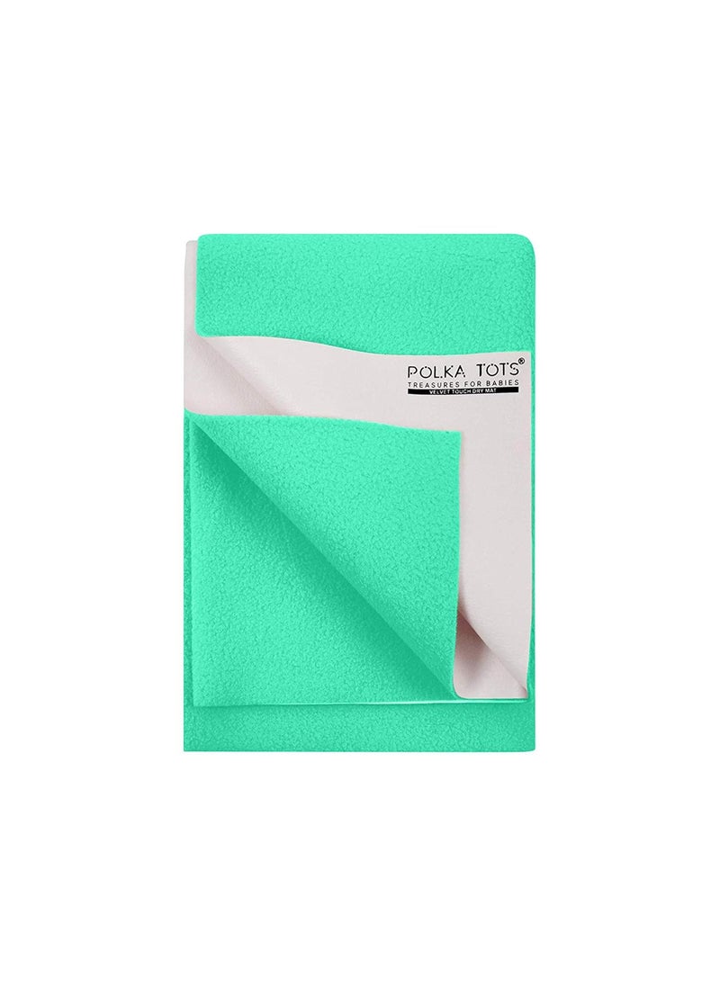Polka Tots POLKA TOTS Waterproof & Reusable Baby Bed Protector Absorbent Mat Dry Sheet for New Born Infants (Mint, 140 X 200 CM, Extra Large)  - Image 1