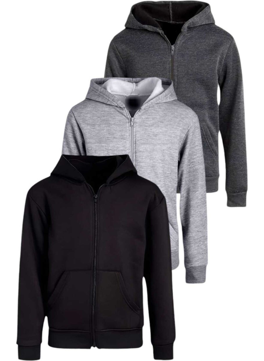 Tezzgelsin - Kids Cotton Hooded Zippered Sweatshirt 3 Piece Set - Image 1