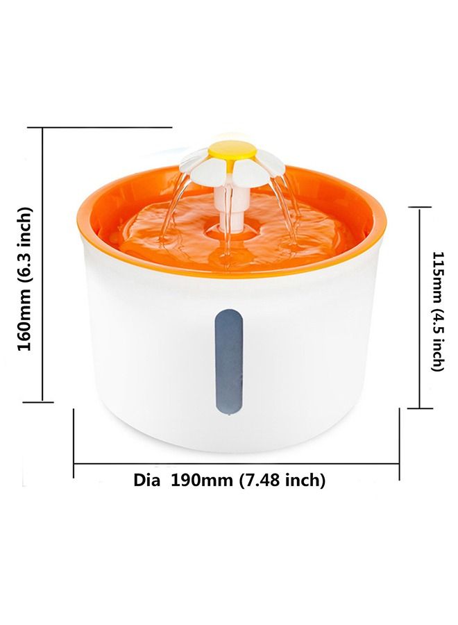 Cat Water Fountain 1.6L Automatic Pet Fountain with Water Level Window for Cats and Small Dogs - Image 2